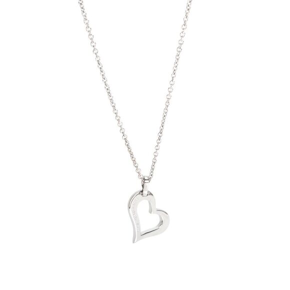 Piaget Diamond Heart Necklace in 18K White Gold 0.24 CTW - Picture 2 of 8